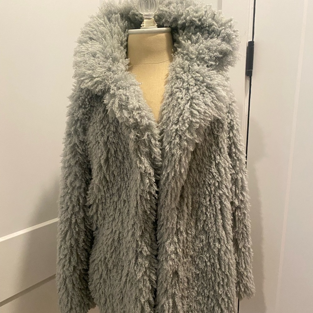 Plush Gray Teddy Jacket
